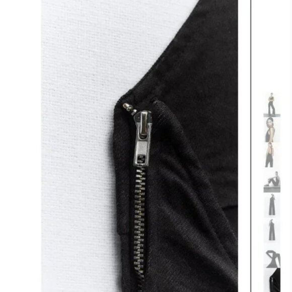 NWT ZARA ASYMMETRIC JUMPSUIT BLACK JEAN - Picture 5 of 6